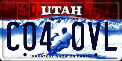UT license plate C040VL