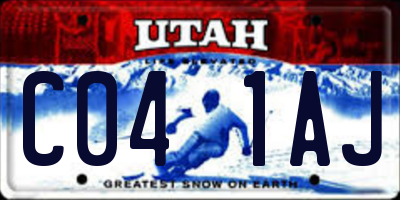 UT license plate C041AJ