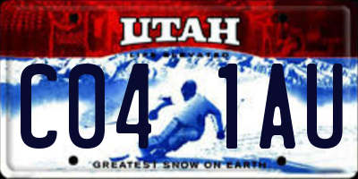 UT license plate C041AU