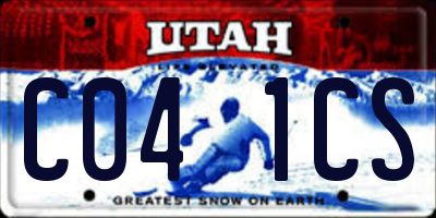 UT license plate C041CS