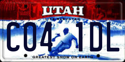 UT license plate C041DL