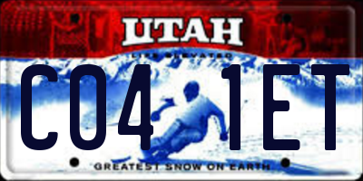 UT license plate C041ET