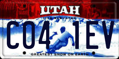 UT license plate C041EV