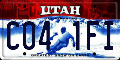 UT license plate C041FI