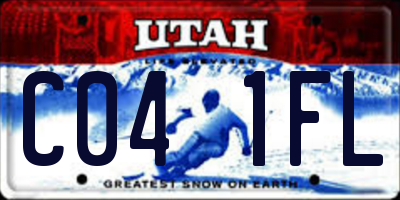 UT license plate C041FL