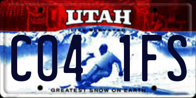 UT license plate C041FS