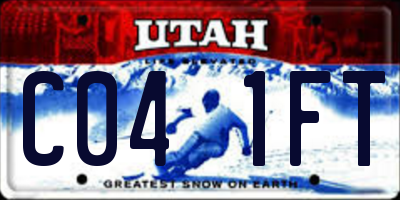 UT license plate C041FT