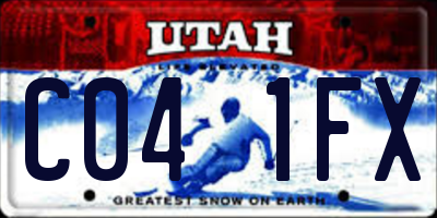 UT license plate C041FX