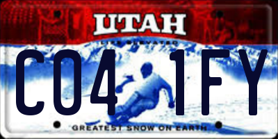 UT license plate C041FY