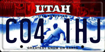 UT license plate C041HJ