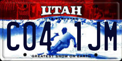 UT license plate C041JM
