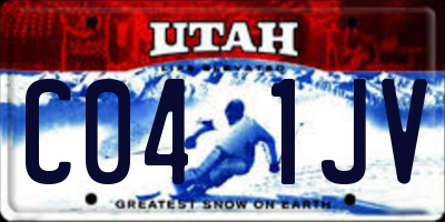 UT license plate C041JV