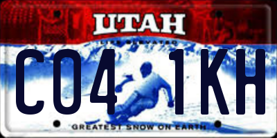 UT license plate C041KH