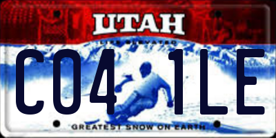 UT license plate C041LE