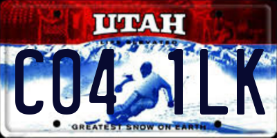 UT license plate C041LK