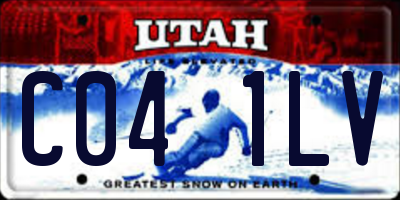 UT license plate C041LV