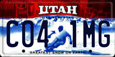 UT license plate C041MG
