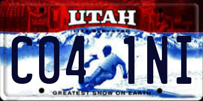 UT license plate C041NI