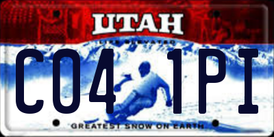 UT license plate C041PI