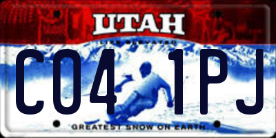 UT license plate C041PJ
