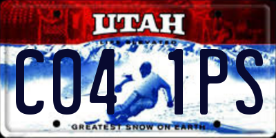 UT license plate C041PS