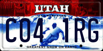 UT license plate C041RG