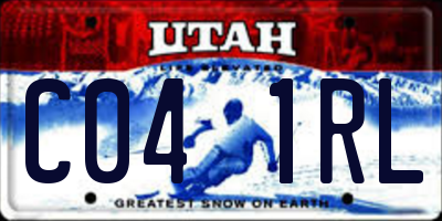 UT license plate C041RL