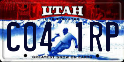 UT license plate C041RP