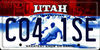 UT license plate C041SE