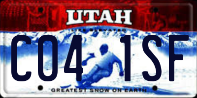 UT license plate C041SF