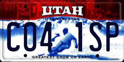 UT license plate C041SP
