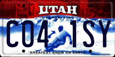 UT license plate C041SY