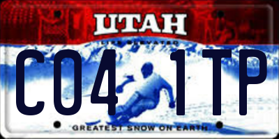 UT license plate C041TP