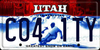 UT license plate C041TY