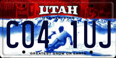 UT license plate C041UJ
