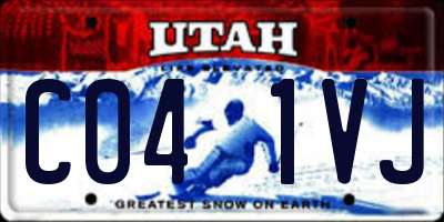 UT license plate C041VJ