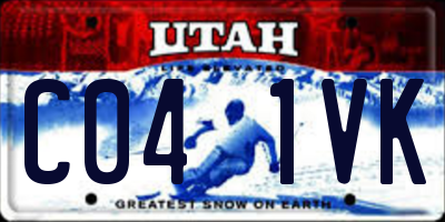 UT license plate C041VK