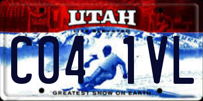 UT license plate C041VL