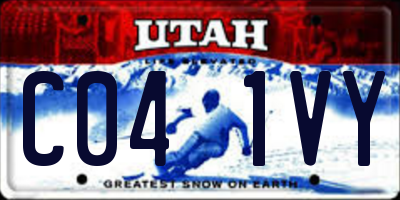 UT license plate C041VY