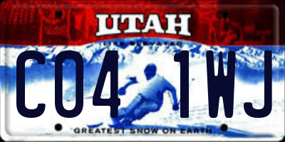 UT license plate C041WJ