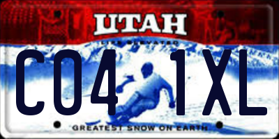UT license plate C041XL