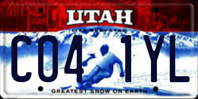 UT license plate C041YL