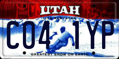 UT license plate C041YP