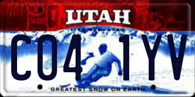 UT license plate C041YV