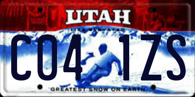 UT license plate C041ZS