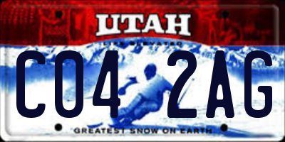 UT license plate C042AG