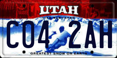 UT license plate C042AH