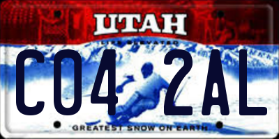 UT license plate C042AL