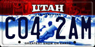 UT license plate C042AM