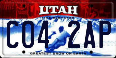 UT license plate C042AP